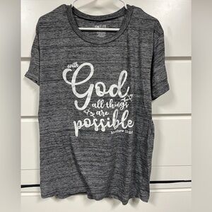 God Gray Graphic T-Shirt